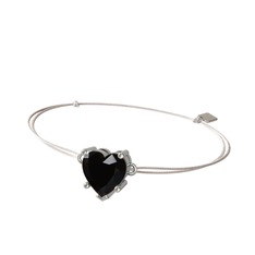 Ena Kalp Bileklik - Siyah zirkon 925 ayar gümüş bileklik #16ketg9
