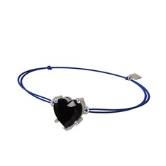 Ena Kalp Bileklik - Siyah zirkon 14 ayar beyaz altın bileklik #1o6grrx