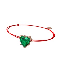 Ena Kalp Bileklik - Yeşil kuvars 14 ayar rose altın bileklik #1w6gsqg