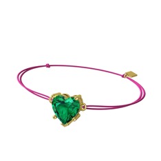 Ena Kalp Bileklik - Yeşil kuvars 14 ayar altın bileklik #4nzfa1