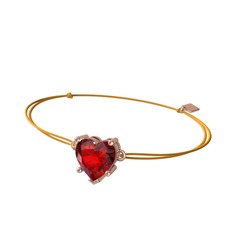 Ena Kalp Bileklik - Garnet 18 ayar rose altın bileklik #ml7x6o
