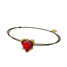 Ena Kalp Bileklik - Garnet 8 ayar altın bileklik #q0vrc