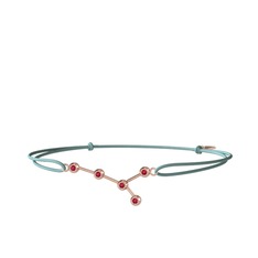 Rodolit garnet 925 ayar rose altın kaplama gümüş bileklik