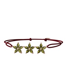 Markiz Yasemin Çiçeği Bileklik - Peridot 18 ayar rose altın bileklik #17d4cjc