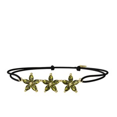 Markiz Yasemin Çiçeği Bileklik - Peridot 925 ayar altın kaplama gümüş bileklik #18fpypl