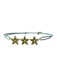 Markiz Yasemin Çiçeği Bileklik - Peridot 18 ayar altın bileklik #86yu4