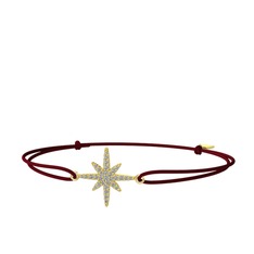 Kutup Yıldızı Bileklik - Beyaz zirkon 18 ayar altın bileklik #12euoah