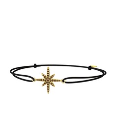 Kutup Yıldızı Bileklik - Dumanlı kuvars 14 ayar altın bileklik #14my574