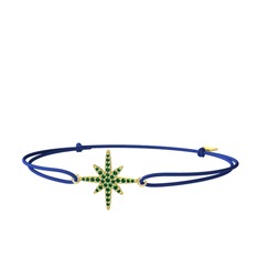 Kutup Yıldızı Bileklik - Yeşil kuvars 14 ayar altın bileklik #1bvorb2