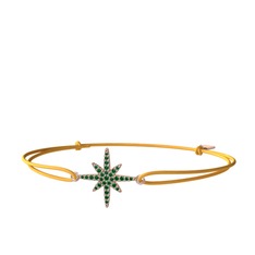 Kutup Yıldızı Bileklik - Yeşil kuvars 14 ayar rose altın bileklik #1l4x4yw