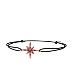 Kutup Yıldızı Bileklik - Garnet 925 ayar rose altın kaplama gümüş bileklik #1ma7d3h