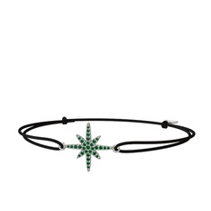Kutup Yıldızı Bileklik - Yeşil kuvars 18 ayar beyaz altın bileklik #1si4pfo