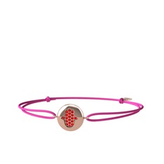 Lida Hamsa Bileklik - Garnet 18 ayar rose altın bileklik #hhdjqo