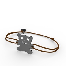 Teddy Bear Bilezik - 925 ayar siyah rodyum kaplama gümüş bileklik #1xjtu1y