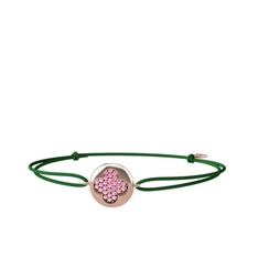 Lida Yonca Bileklik - Pembe kuvars 18 ayar rose altın bileklik #1e1vnpy