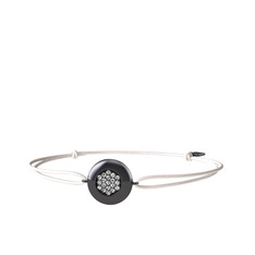 Lida Altıgen Bileklik - Swarovski 925 ayar siyah rodyum kaplama gümüş bileklik #kjadxo