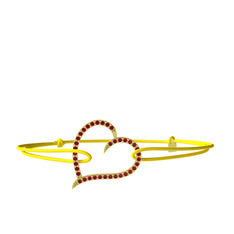 Meum Kalp Bileklik - Garnet 8 ayar altın bileklik #18ey6ne
