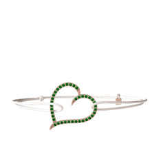 Meum Kalp Bileklik - Yeşil kuvars 18 ayar rose altın bileklik #7xzq5m