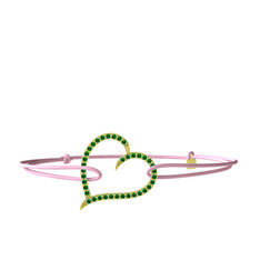 Meum Kalp Bileklik - Yeşil kuvars 18 ayar altın bileklik #8v5gmc