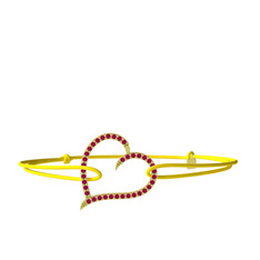 Meum Kalp Bileklik - Rodolit garnet 8 ayar altın bileklik #fudeog