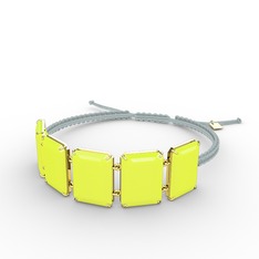Akia Bileklik - Neon sarı akrilik 18 ayar altın bileklik #1ov7gzz
