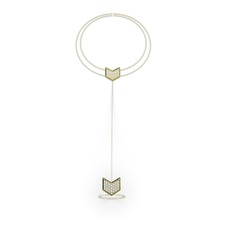 Menta Şahmeran Bilezik - Swarovski 925 ayar altın kaplama gümüş bilezik (40 cm altın rolo zincir) #1edcp9z