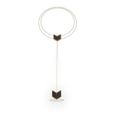 Menta Şahmeran Bilezik - Siyah zirkon 8 ayar rose altın bilezik (40 cm gümüş rolo zincir) #buoddx