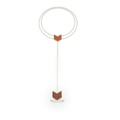 Menta Şahmeran Bilezik - Garnet 18 ayar altın bilezik (40 cm gümüş rolo zincir) #wkqq51