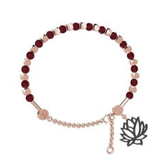 Mitra Lotus Bilezik - Kök yakut 18 ayar rose altın bilezik #1t4b1gi