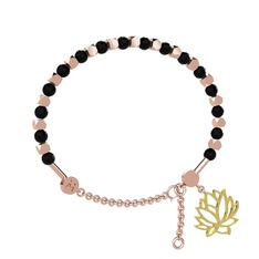 Mitra Lotus Bilezik - Siyah zirkon 18 ayar rose altın bilezik #1v5pxl3
