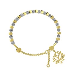 Mitra Lotus Bilezik - Beyaz zirkon 14 ayar altın bilezik #7a3wuq