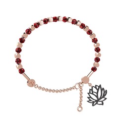 Mitra Lotus Bilezik - Garnet 14 ayar rose altın bilezik #er7wam