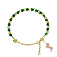Mitra Unicorn Bilezik - Yeşil kuvars 18 ayar altın bilezik #1hi178t
