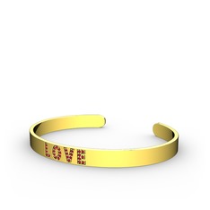 Love Bileklik - Garnet 8 ayar altın bilezik #15478d8