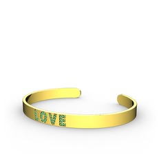 Love Bileklik - Yeşil kuvars 8 ayar altın bilezik #1kveu1v