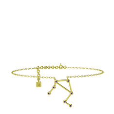 Libra Halhal - Ametist 18 ayar altın bilezik (20 cm altın rolo zincir) #ln0bka