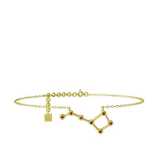 Ursa Minor Halhal - Garnet 18 ayar altın bilezik (20 cm altın rolo zincir) #1j1tr89
