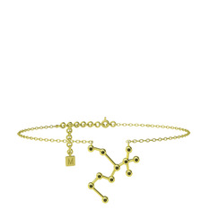 Sagittarius Halhal - Peridot 18 ayar altın bilezik (20 cm altın rolo zincir) #1hijusq