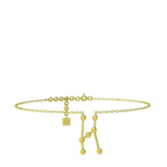 Orion Halhal - Sitrin 8 ayar altın bilezik (20 cm altın rolo zincir) #xkcyiu