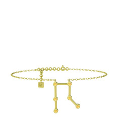 Gemini Halhal - Sitrin 14 ayar altın bilezik (20 cm altın rolo zincir) #qd88dz