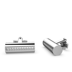 Taşlı Roller Kol Düğmesi - Swarovski 925 ayar gümüş kol düğmesi #xzuyl8