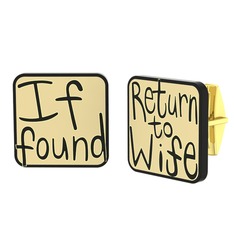 Return to Wife Kol Düğmesi - 8 ayar altın kol düğmesi (Ekru mineli) #v98oz7