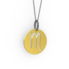 Akrep Burç Kolye - 18 ayar altın kolye (40 cm gümüş rolo zincir) #12xc1q8