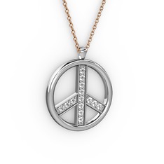 Barış Kolye - Swarovski 925 ayar gümüş kolye (40 cm gümüş rolo zincir) #1s6l8vy