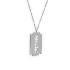 Jilet Kolye - 925 ayar gümüş kolye (40 cm gümüş rolo zincir) #q96plb