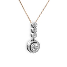 Belinda Kolye - Swarovski 925 ayar gümüş kolye (40 cm gümüş rolo zincir) #1gff2gi