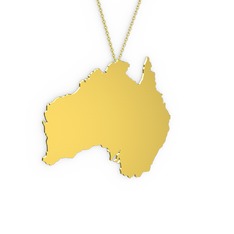 Avustralya Kolye - 14 ayar altın kolye (40 cm altın rolo zincir) #1pkyz9