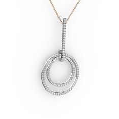 Gabriella Halka Kolye - Swarovski 925 ayar gümüş kolye (40 cm gümüş rolo zincir) #mjkgyn