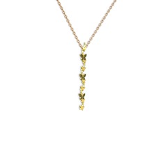 Mesa Kelebek Kolye - Siyah zirkon 18 ayar altın kolye (40 cm rose altın rolo zincir) #12blcyv