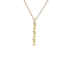 Mesa Kelebek Kolye - Pembe kuvars 18 ayar altın kolye (40 cm rose altın rolo zincir) #14zaayk